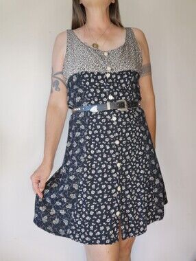 90s Ditsy Print Dress